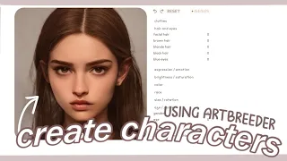 how to CREATE + DESIGN BOOK CHARACTERS on ArtBreeder  | TUTORIAL (for free) step by step guide ✍️