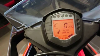 How to reset the service on a Duke or RC 125