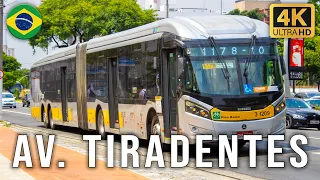 Sao Paulo, Brazil - Buses at Tiradentes Avenue