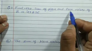 Find the sum of place and face  values of 8 in 43836