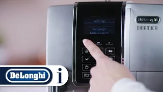 How to use and navigate the menu on your De'Longhi Dinamica ECAM 350.55.B or ECAM 350.75.S