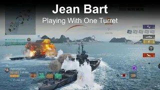 Jean Bart Playing with one turret - World of Warships Legends - Stream Highlight