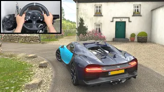 Forza Horizon 4 Bugatti Chiron (Steering Wheel + Paddle Shifter) Gameplay