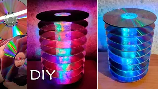 CD lamp - old cd craft ideas / DIY lamp from old discs CD lamp - LIFEKAKI / cd craft ideas / #cd