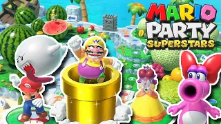 mario party superstars yoshi's tropical island Mario vs Daisy vs Wario vs Birdo
