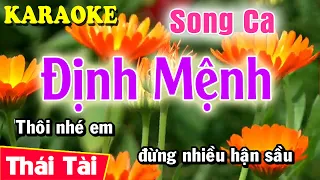 Karaoke Định Mệnh | Song Ca | Thái Tài