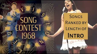 All Eurovision 1968 Song Intros Sorted by Length