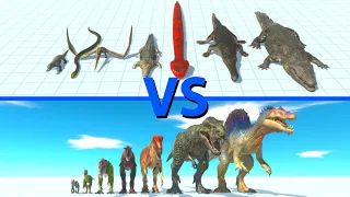 REPTILES Team vs CARNIVORE DINOSAURS Team - Animal Revolt Battle Simulator