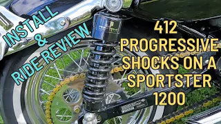 Sportster Heavy Duty progressive 412 shocks - Install and review