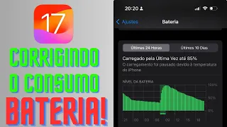 Como resolver o problema da BATERIA no iOS 17 (Dicas para ter mais bateria no iPhone)