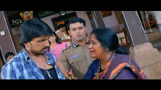 Police Arrest Sudeep for missing Ambarish Daughter | Veera Parampare Kannada Movie Super Scenes