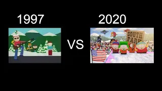 South park season 1 intro VS season 24 intro