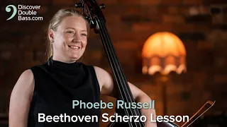 Phoebe Russell Double Bass Lesson – Beethoven 5, Scherzo Orchestral Excerpt