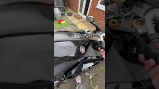 Yzfr125 Shitty aftermarket exhaust (before)