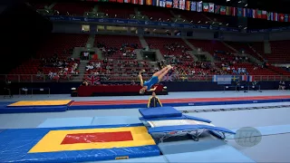 SJOEBERG Lina (SWE) - 2017 Trampoline Worlds, Sofia (BUL) - Qualification Double Mini Routine 1