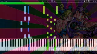 JoJo's Bizarre Adventure Part 6 Stone Ocean - Jolyne's Theme Synthesia Piano Tutorial //Winthos