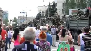 День выборов в Донецке 25 мая 2014 г. Митинг сепаратистов