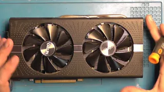 Чистка гарантийной видеокарты SAPPHIRE NITRO+ Radeon RX580