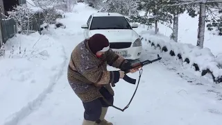 Babushka with a Kalashnikov is the most Russian thing I've ever seen!