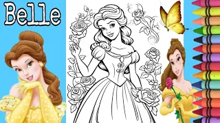 Coloring Belle From Disney's Beauty And The Beast |coloring Disney princess belle for kids