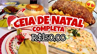 DESAFIO CEIA DE NATAL 2021 COM R$150,00 | ROCAMBOLE RECHEADO, PUDIM DE SORVETE | CARDÁPIO COMPLETO