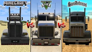 MINECRAFT BIG TRUCK VS GTA 5 BIG TRUCK VS GTA SAN ANDREAS BIG TRUCK - WHICH IS BEST?