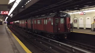 NYC Subway HD 60fps: Late Night Special Moves @ 181st Street (R188s, Redbird Garbage Trains, Etc.)