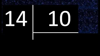 Dividir 14 entre 10 , division inexacta con resultado decimal  . Como se dividen 2 numeros