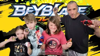 4 BLADER Beyblade Burst Elimination Tournament with Special Guest Joining the Bugs Family Battle