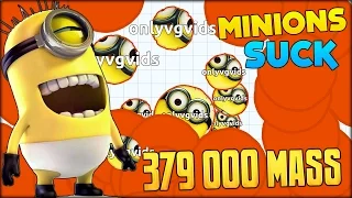 379 902 MASS - BIG FAT MINIONS ATTACK AGARIO (Agar.io FFA RAINBOW #111)