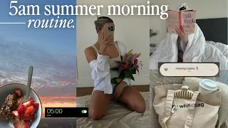 5AM MORNING ROUTINE | productive habits, how waking up early changed my life, summer 2023 🍓