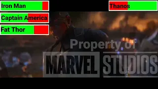 Avengers: Endgame Final Battle with healthbars