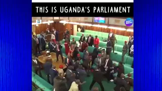 PARLEMENT DU OUGANDA EN PLEINE BAGARRE..