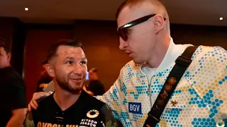 ‘AWKWARD MOMENT’ Team Usyk GATECRASH TYSON FURY BEST FRIEND ISAAC LOWE INTERVIEW | SERGE LAPIN