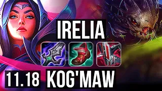 IRELIA vs KOG'MAW (MID) | 12 solo kills, 68% winrate | BR Grandmaster | v11.18