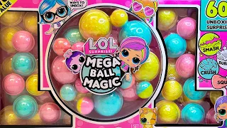 ASMR LOL Surprise Mega Ball Magic Unboxing 🍭 | 60+ Mystery Surprises | No Talking #lolsurprise