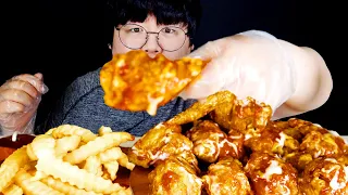처갓집 슈프림 양념치킨🍗 ft. 감자튀김 먹방 리얼사운드  | KOREAN SPICY CHICKEN  | Real Sound | MUKBANG EATING SHOW