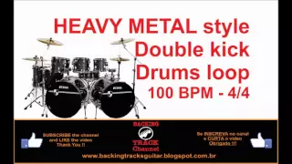 Heavy metal Double kick 100 bpm DRUMS LOOP