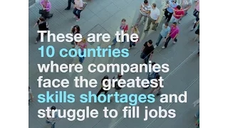 These are the 10 countries where companies face the greatest skills shortages and struggle to fill j