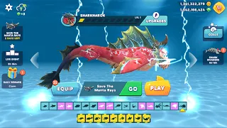 Hungry Shark Evolution New Update - Save the Manta Rays - Defeat Captain Hooknado All 27 Sharks Game