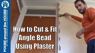 How to fix drywall angle bead using plaster. Fit corner bead using plaster. Beginners plastering!