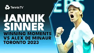 Jannik Sinner: Winning Moments vs Alex de Mianur 🏆 | Toronto 2023