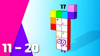 Numberblocks 11 to 20 Official Made with 3D Cubes