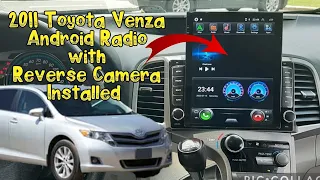 2011 Toyota Venza Android Radio | Tesla Style | With Reverse Camera Installation (2009-2012)