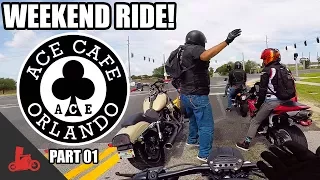 Weekend Ride to Ace Cafe! (Part 01) - Harley Iron 883