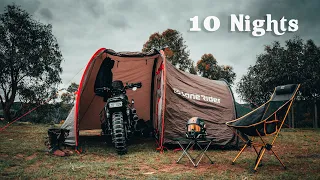 10 Nights Solo Moto Camping | Nature ASMR | Silent Vlog