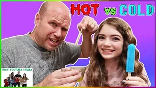 HOT VS COLD FOOD CHALLENGE / That YouTub3 Family