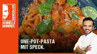 Schnelles One-Pot-Pasta mit Speck Rezept von Steffen Henssler