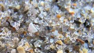 Beach sand super-magnified