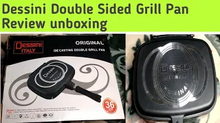 Dessini Double Sided Grill Pan Review unboxing and review double sided grill pan